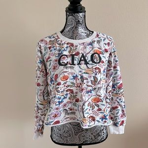 Maeve Floral Print Sweatshirt - Multicolor